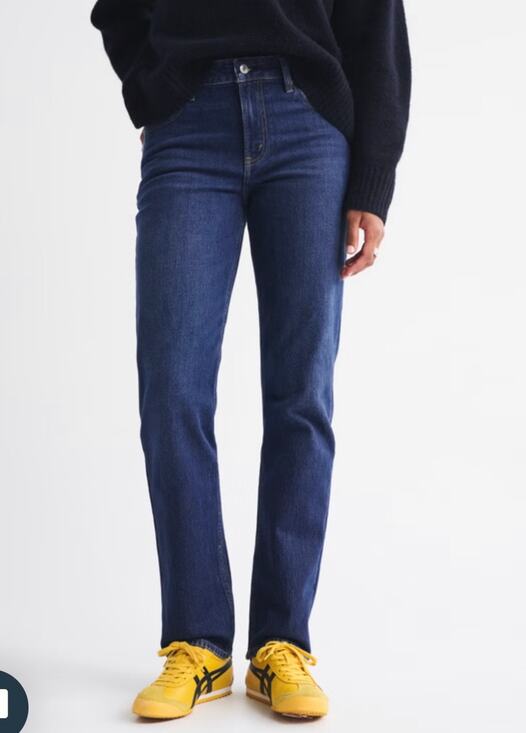 Abercrombie & Fitch Denim - Abercrombie Fitch Curve Love 90s Straight Mid Rise Jeans Dark Women’s Size 27